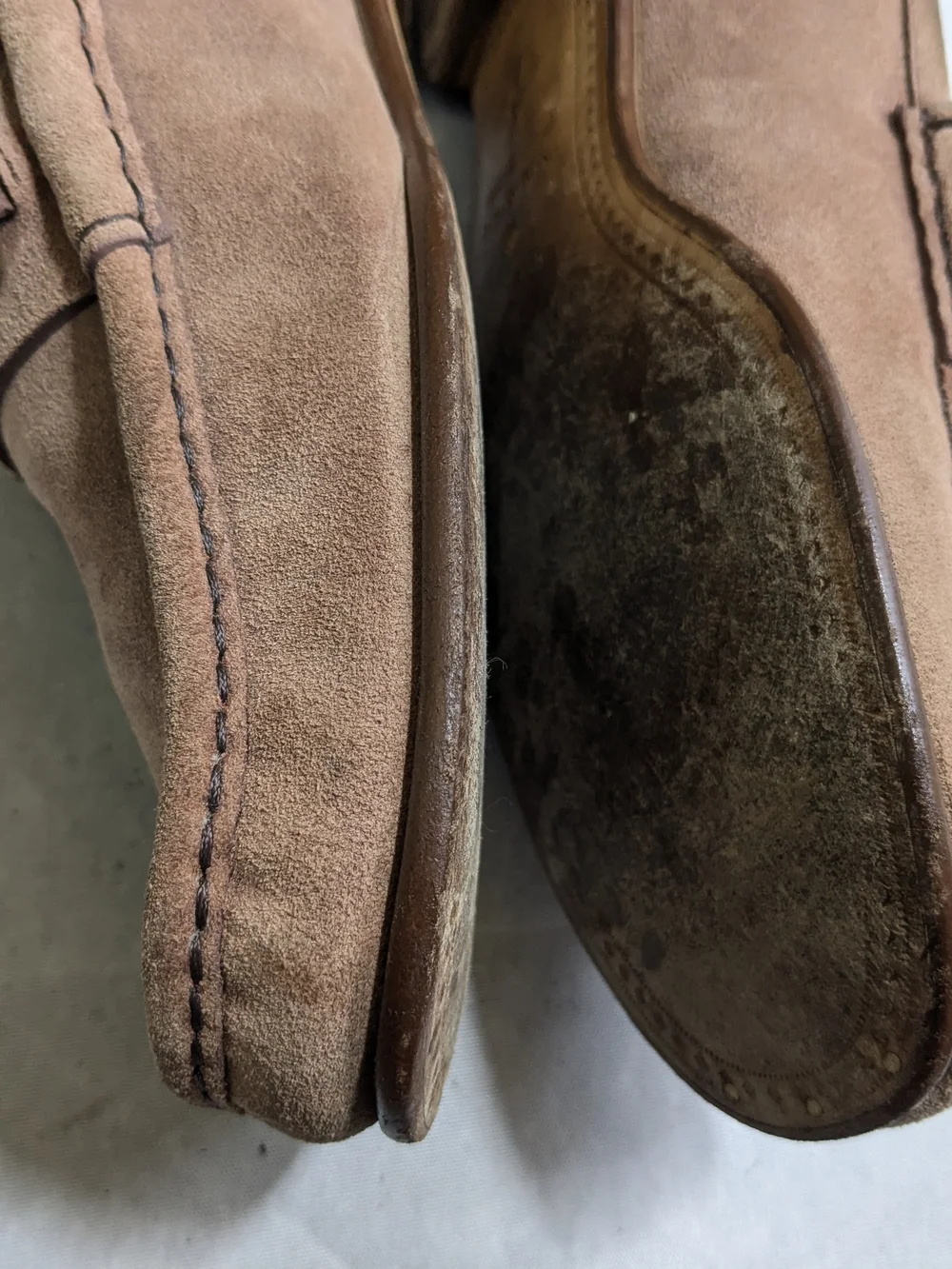 Gucci Brown Suede Horsebit Loafers - Men's US 10